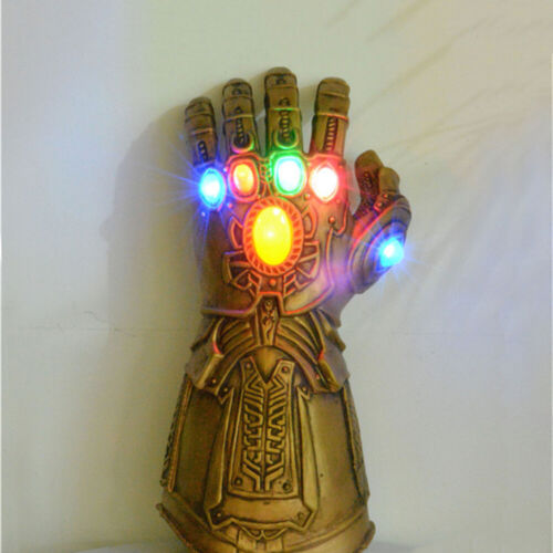 Thanos Infinity Gauntlet LED Light Gloves Cosplay War Marvel Avengers Adult Size - Picture 1 of 6