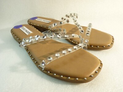 Steve Madden Women Shoes sandals Clear Studded Wedge Size