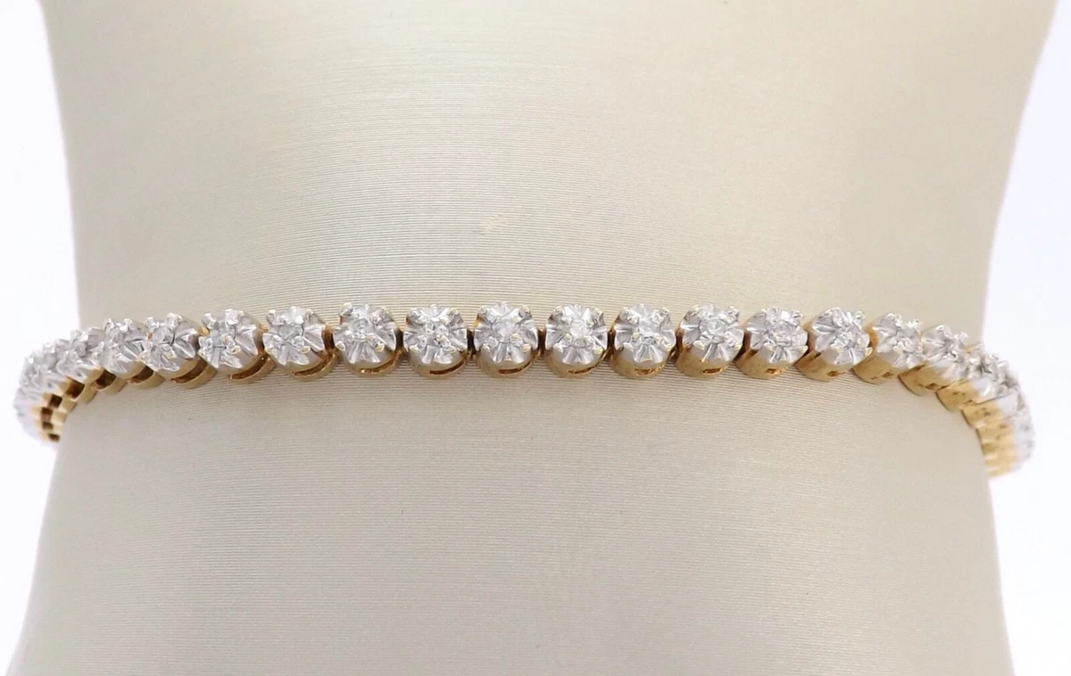 Four Prong Illusion Setting Style Tennis Bracelet