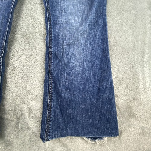 Vintage LEI Ashley Trouble Jeans Girls 15 (32x26) Blue Denim Flared Y2K Boho - Picture 13 of 17