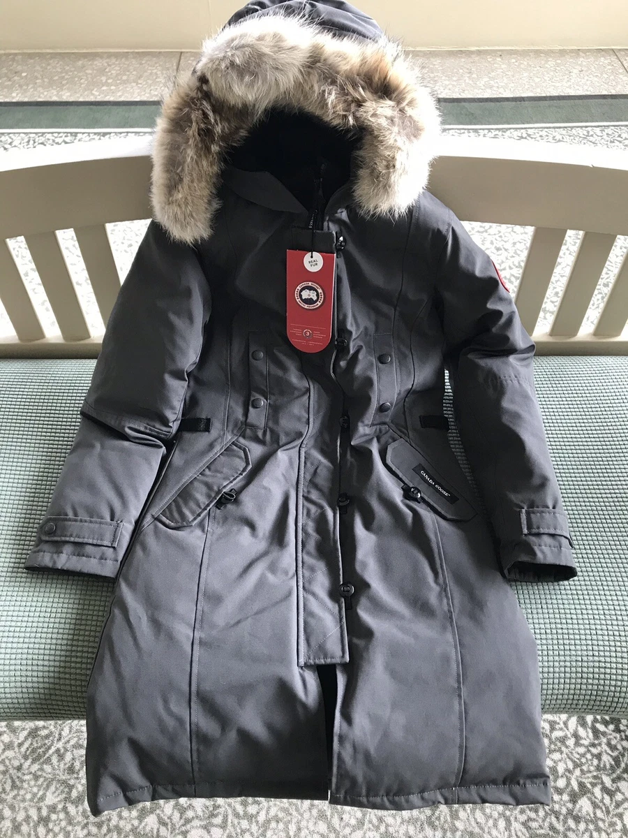 NWT Canada Goose Kensington Women Down Parka XS Graphite Gray Grey |