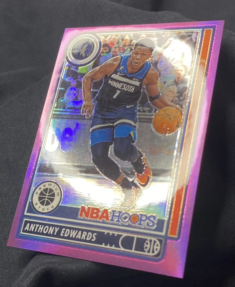 2022-23 Chronicles Hoops Premium Stock #587 ANTHONY EDWARDS /49 Purple PRIZM SP - Image 4 of 4