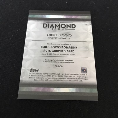 2023 Topps Diamond Icons Craig Biggio Black Ploychromaitink Silver 