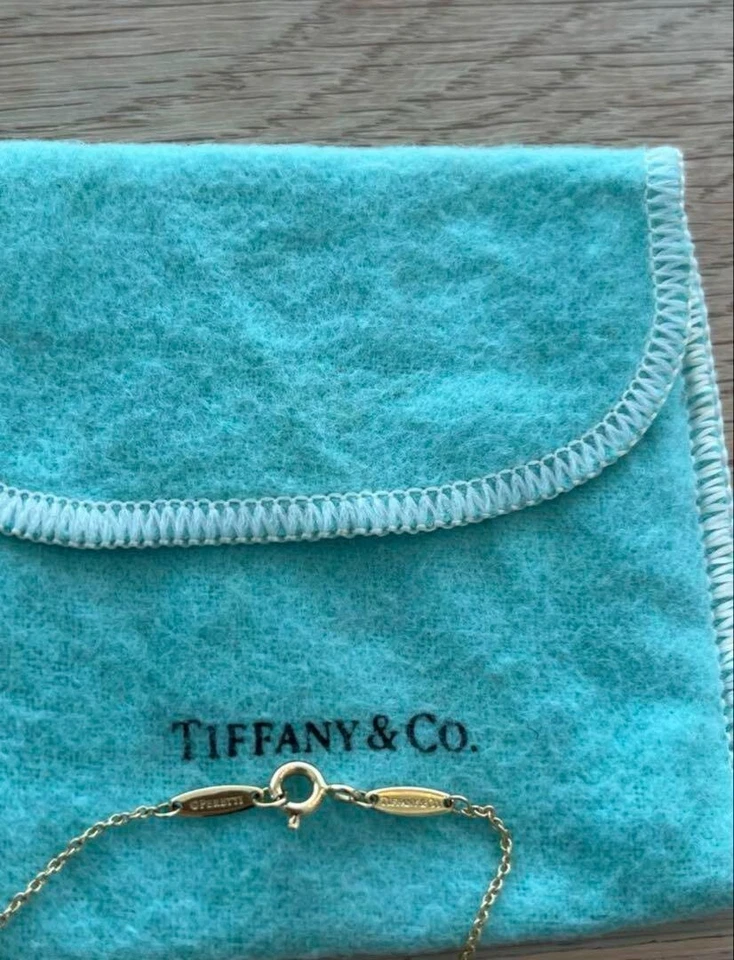 Collar de diamantes Tiffany & Co. por yarda 1P 0,05c 16" 1,5 g oro amarillo K18 750 Foto 4 de 4