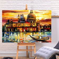 Leonid Afremov THE GOLDEN SKIES 30"x24" LIMITED EDITION GICLEE ORIGINAL