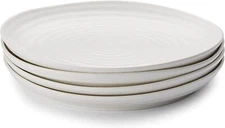 Portmeirion Sophie Conran Coupe Dinner Plates | Set of 4 | Dishwasher Safe