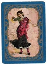 lady US wide 1900s vintage swap cards playing card