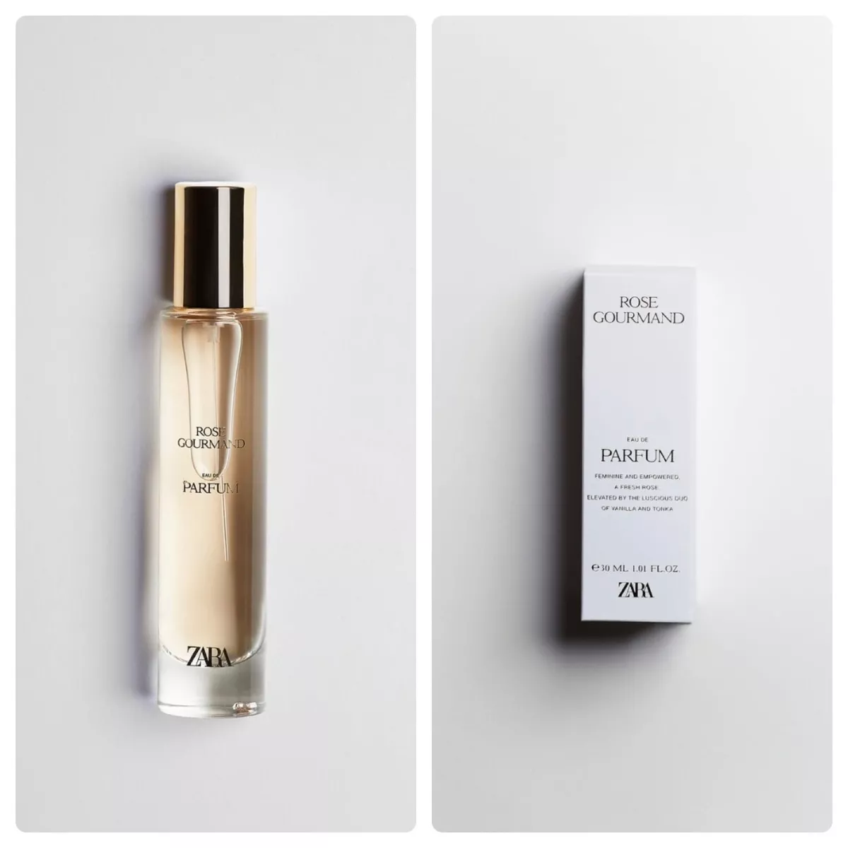 ZARA ROSE GOURMAND EDP Perfume 1.0oz 30ml BRAND NEW SEALED Parfum Fragrance