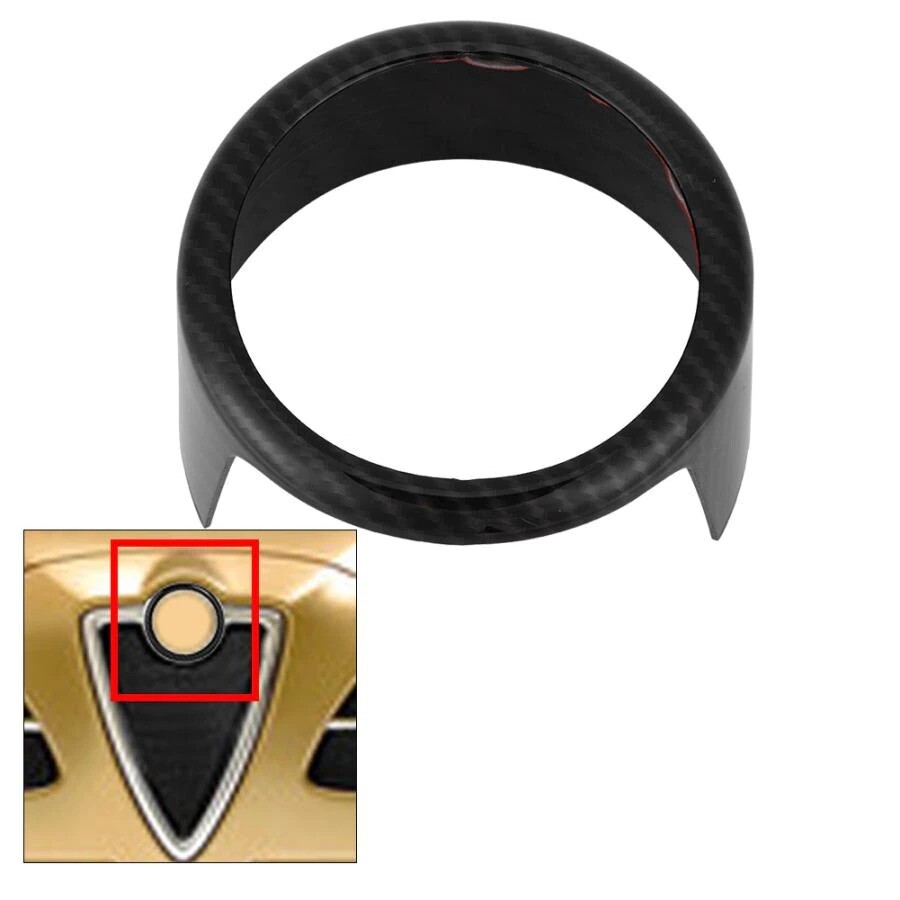 Cornice Badge Griglia Fibra Di Carbonio Per Alfa Romeo Giulia 2017-2019 - Installazione Semplice, Look Sportivo