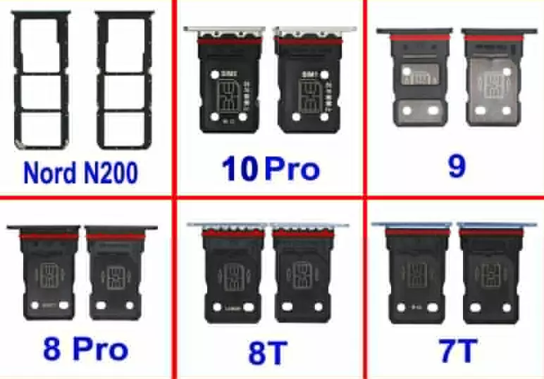 For OnePlus 10 Pro N200 N10 N100 8 8T 7T Replacement Single / Dual Sim Tray Slot - Image 2 of 4