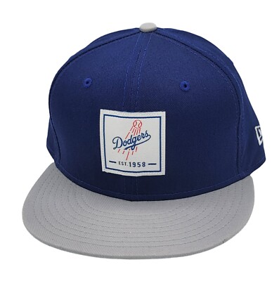 Los Angeles Dodgers New Era Team Patch 9FIFTY Snapback Size M/L Blue Hat  Cap