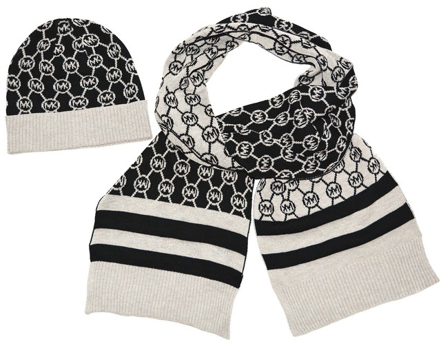 mk scarf and beanie