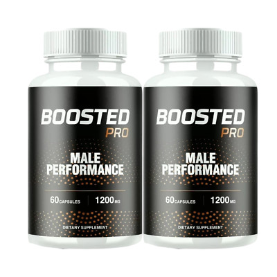 2-Pack Boosted Pro Capsules for Male Performance and Energy - 120 Capsules