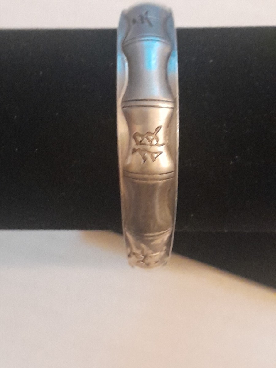 Antique Chinese Handmade Sterling Silver Bangle/Bracelet | eBay