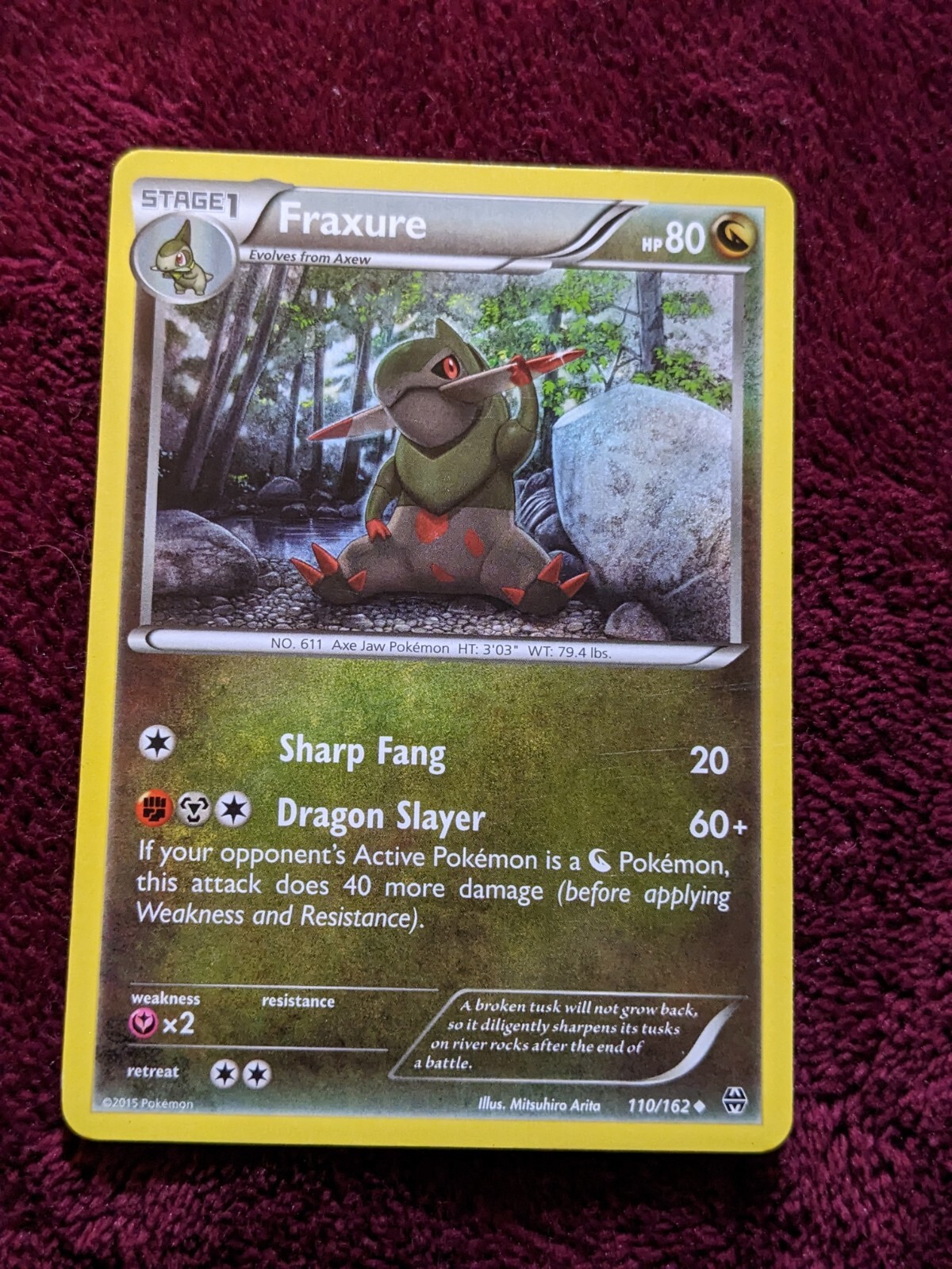 Fraxure 110/162 Uncommon |Breakthrough | Pokemon Card