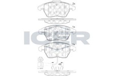 AKTION***ICER 181567 Brembeläge Vorne für AUDI VW SEAT SKODA
