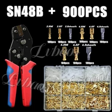 900X Assortment Male Female Spade Terminals Electrical Wire Crimp Connectors Kit