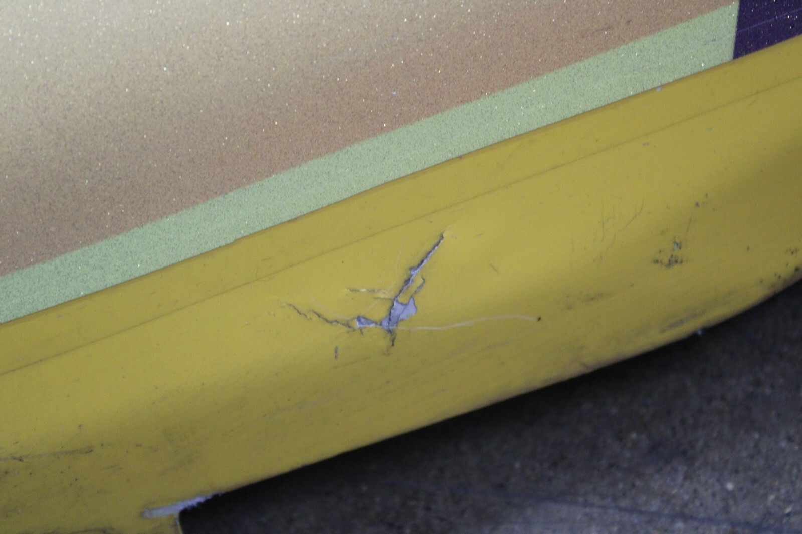 Ferrari 360, LH, Left, Rocker Panel, Yellow, Wrapped, Dmg, Used, P/N 66099510