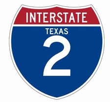 Interstate 2 Sticker Decal R882 Highway Sign
