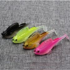 10Pc Dark Sleeper Soft Rubber Body Lure Swimbait Deep Running Paddle Tail