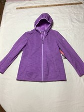 FREE COUNTRY Jacket Womens Girls Hooded Softshell Jacket Purple Size 14/16 NWT