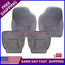Driver & Passenger Cloth Seat Cover Mist Gray For 1999 Dodge Ram 1500 2500 3500