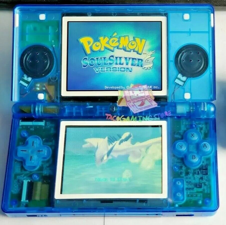 Nintendo DS Lite console blue Custom Transparent Clear Edition