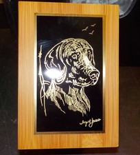VIZSLA&nbsp; handengraved and signed bamboo pencil/utility box