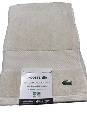 Supima Cotton Lacoste Bathroom Set LACOSTE Home Heritage Anti