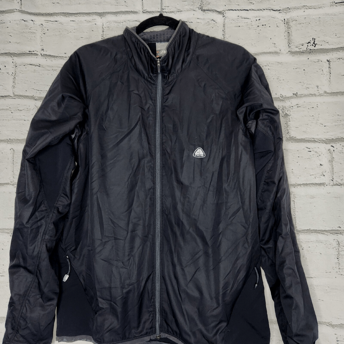 Nike ACG Sphere Dry Men's Black Gray Full Zip-Up Jacket Pockets