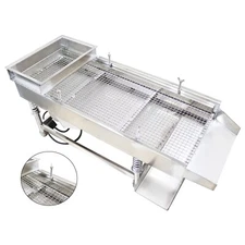 11mm Electric Linear Vibrating Screen Square Mesh Stainless Straight Sifter 110V