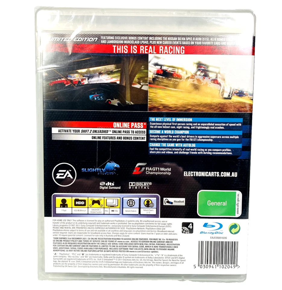 NFS Shift 2 Unleashed PS3 Sony PlayStation 3 Limited Edition (2011) New & Sealed - Image 4 of 4