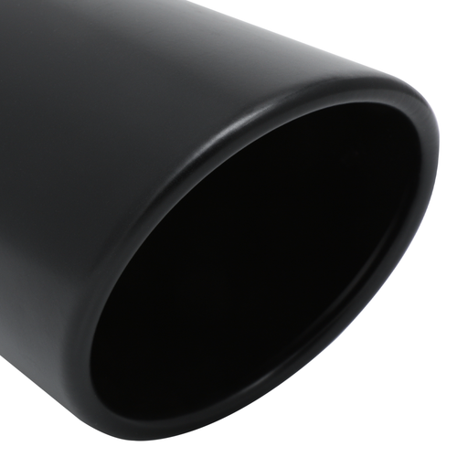 Black 15"Exhaust Pipe Tail End 4"Inlet 6"Outlet Stainless Steel Muffler Roll Tip - Picture 6 of 10