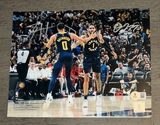 Tyrese Haliburton & Obi Toppin Autographed Pacers 8x10 NBA Signed Photo BAS COA