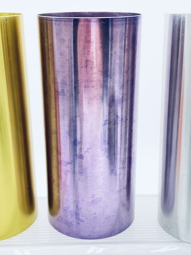 Set 8 Vintage Perma Hues Spun Aluminum Rainbow Tumblers Cup Edgerton Ohio USA - Picture 12 of 22