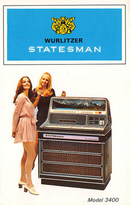 Wurlitzer Statesman Jukebox Model 3400 Original Vintage
