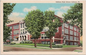 Indiana High School in Indiana PA Postcard | eBay