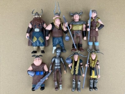8Pcs How to Train Your Dragon Figure Hiccup Stoick Astrid Toys Collection Gifts