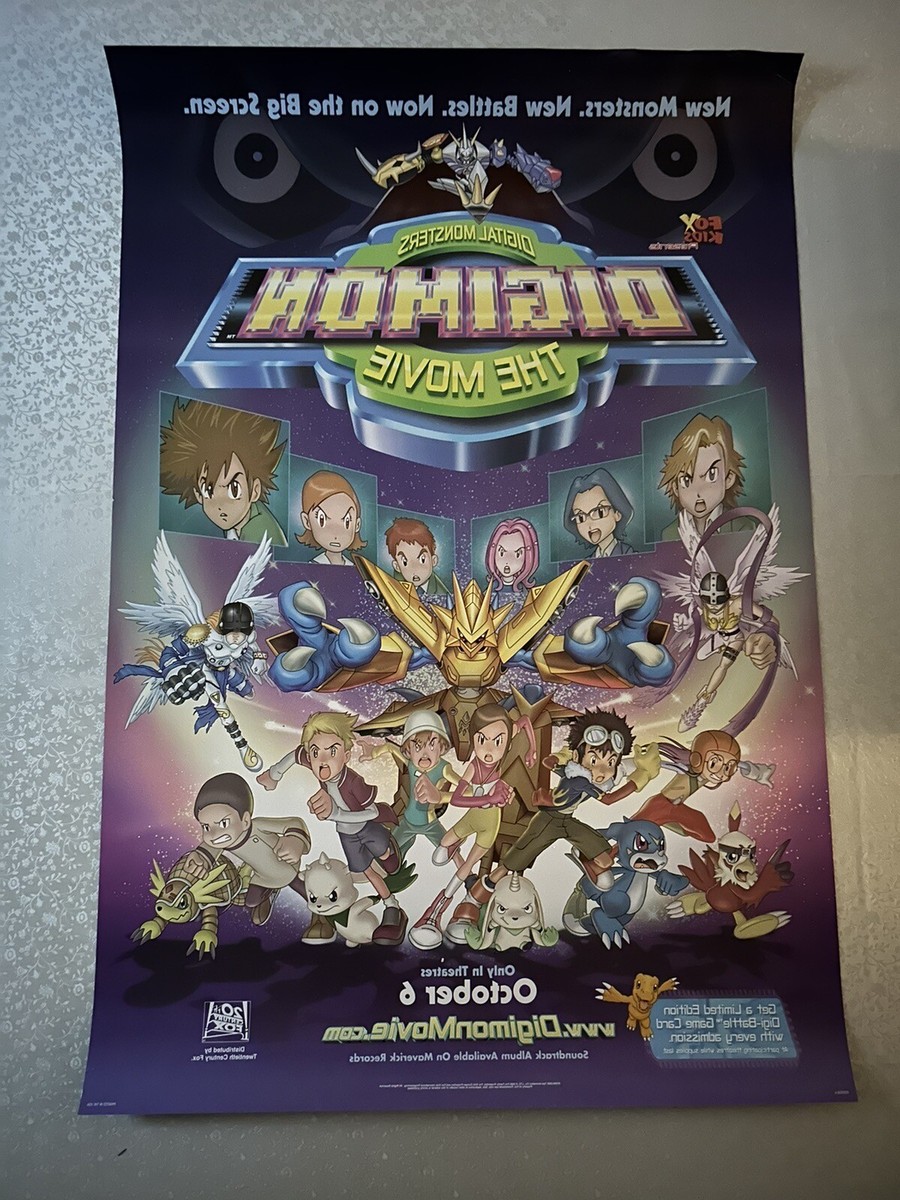 Digimon The Movie 2000 Movie Poster 40 X 27 Double Sided Rolled | eBay