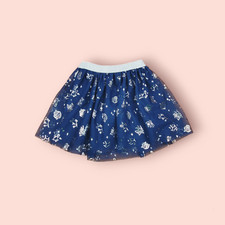 Disney Princess Girls 5, 8 Layered Tutu Skirt by Jumping Beans Navy Shine NEW