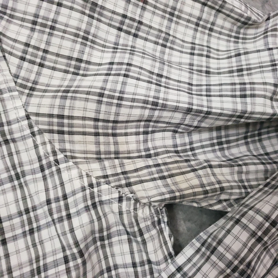 Sahara Club Shirt Mens L Large Gray White Button Up Long Sleeve Casual Plaid * - Image 4 of 4