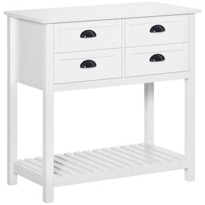 Modern Kitchen Sideboard Buffet Cabinet Serving Console Table w/ Drawers, White