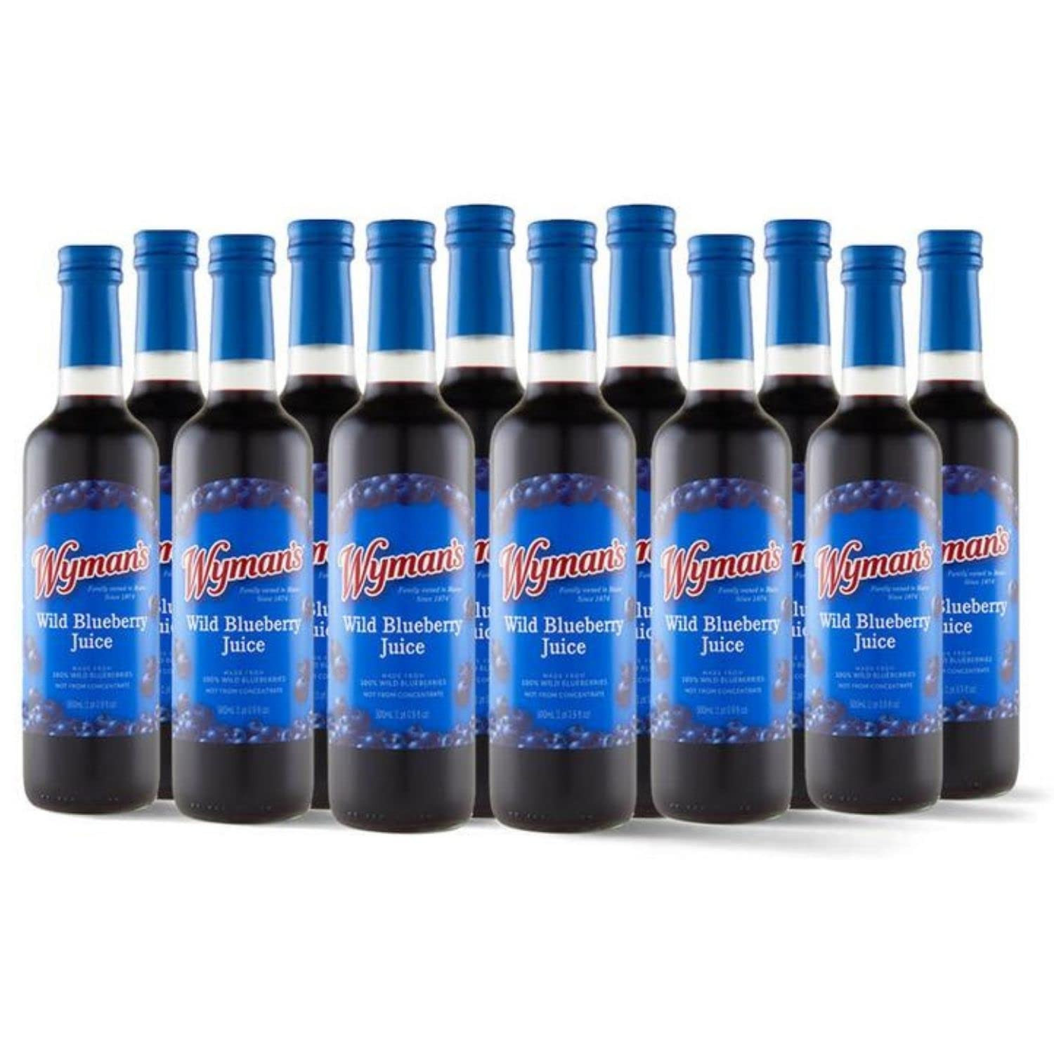 Wild Blueberry Juice, 100% Juice, No Sugar Added, Not from Concentrate, Glass Bo