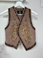 Munthe Plus Simonsen Vest 100% Cotton With Beaded Details