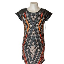 Ronni Nicole Sheath Dress Women 10 Geometric Print Gorpcore Retro Multi Color EX