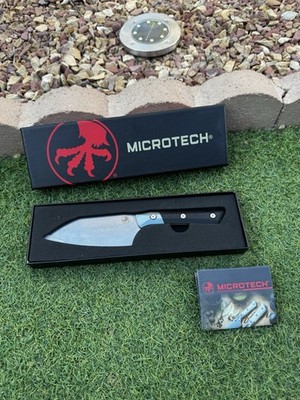 MicroTech Chef Knife Standard Black G-10. Brand new.
