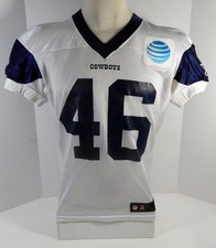 2018 Dallas Cowboys Charlie Taumoepeau #46 Game Issued White Practice Jersey 97