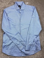 BOSS Regular Fit Easy Iron Light Blue Shirt