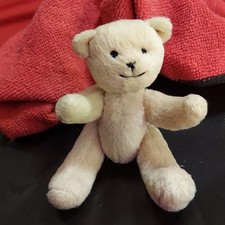 American Girl Beige Plush Teddy Bear, Polyester Stuffed Animal, 5" VINTAGE
