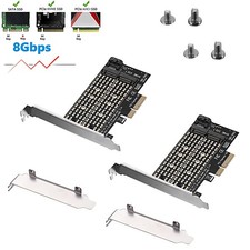 2Pcs Adapter Card For M.2 NGFF to Desktop For PCIE x4 x8 NVMe SATA SSD Express
